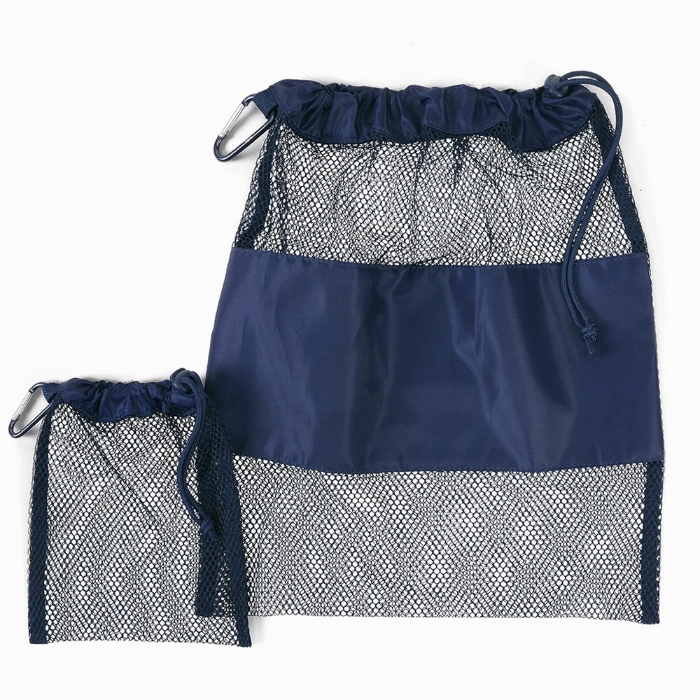 Navy Mesh Pouches set of 2